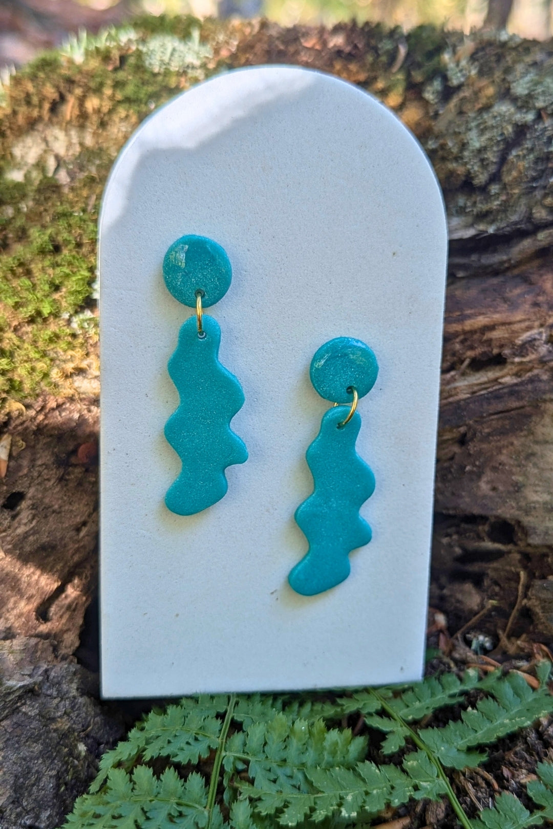 Boucles d'oreilles Vibe - Turquoise - Collection Les Éclatées