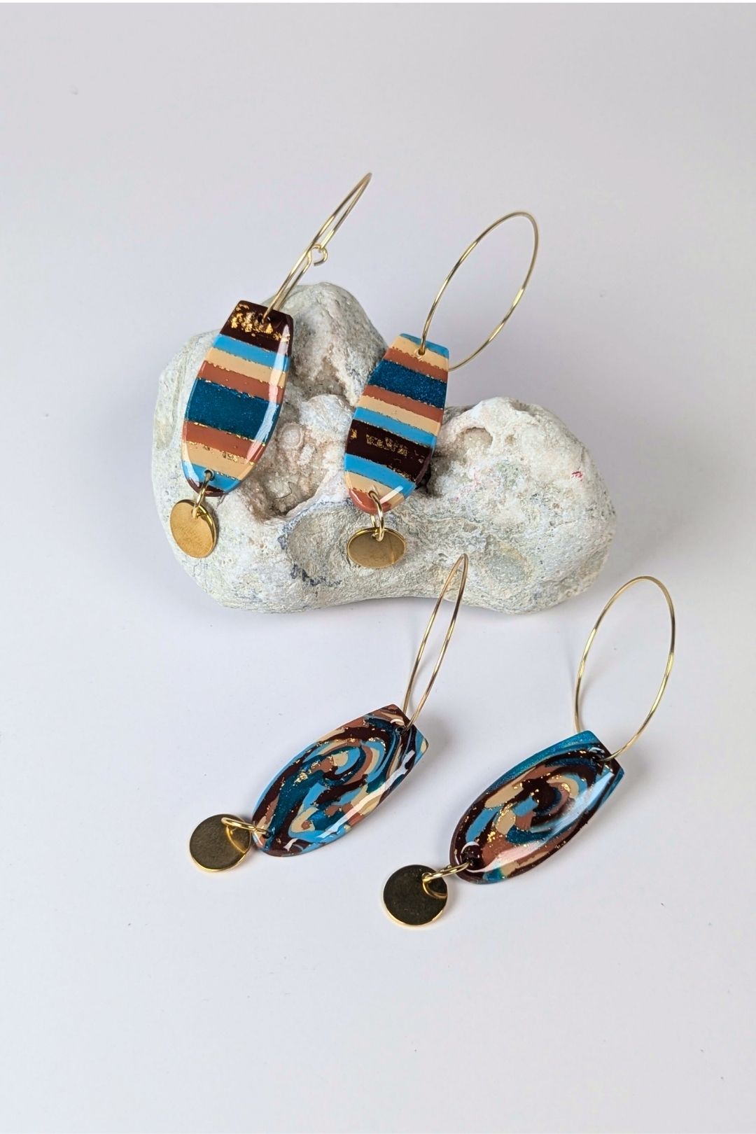 Boucles d'oreilles Ellipse - Collection Les Éclatées