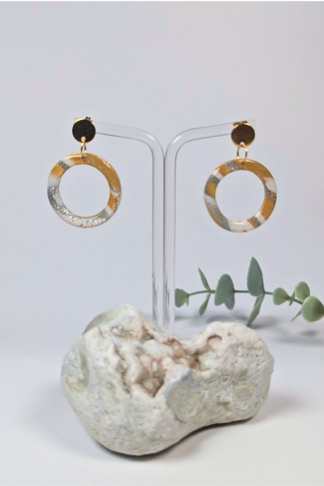Boucles d'oreilles Formes - Rond - Collection Les Éclatées