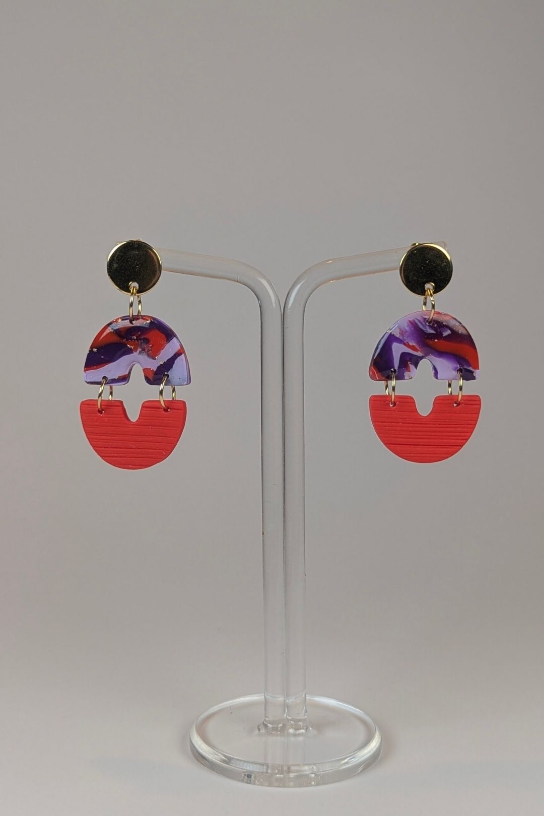 Boucles d'oreilles Duo Courbes - Collection Les Éclatées
