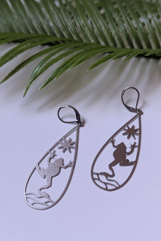 Boucles d'oreilles Grenouille étoile - Collection Harmonie
