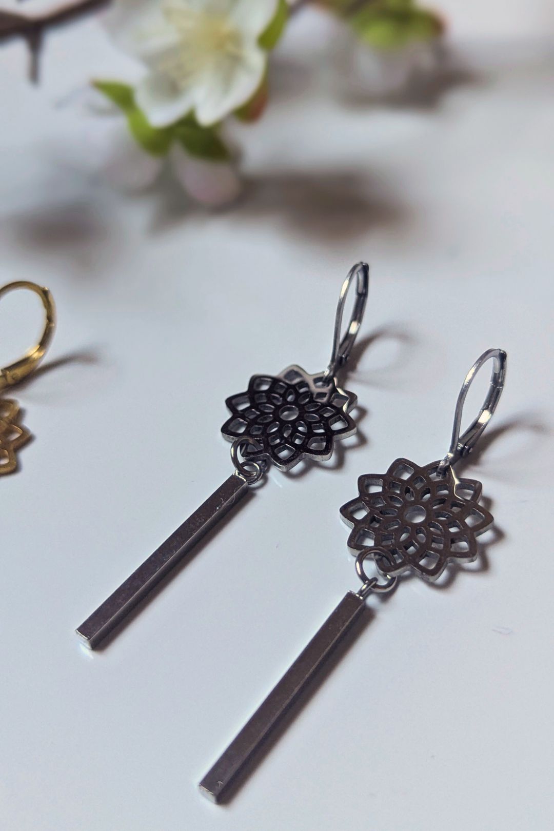 Boucles d'oreilles Mandala pointes - Collection Harmonie