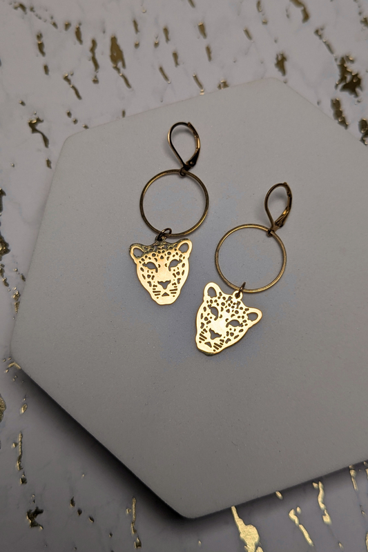 Boucles d'oreilles Panthère - Collection Harmonie