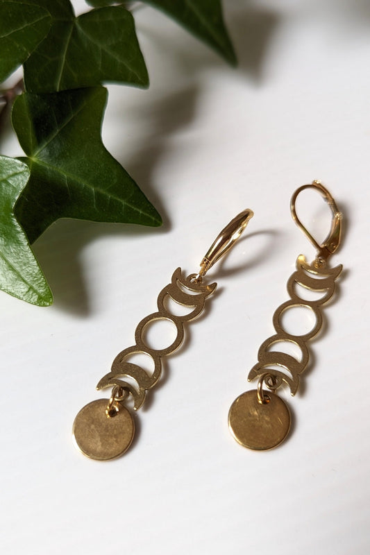 SEROTONINE DESIGN (Collection Harmonie) - Boucles d'oreilles Phases lunaire Boucle d'oreilles by Sérotonine Design | Roxy Lama