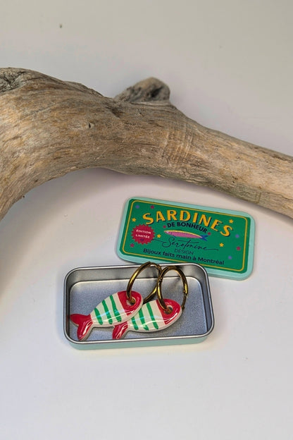 Boucles d’oreilles La Coquette — Sardines de bonheur