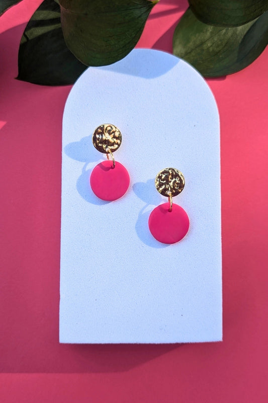 Boucles d'oreilles Soda Fuchsia - Collection Les Éclatées
