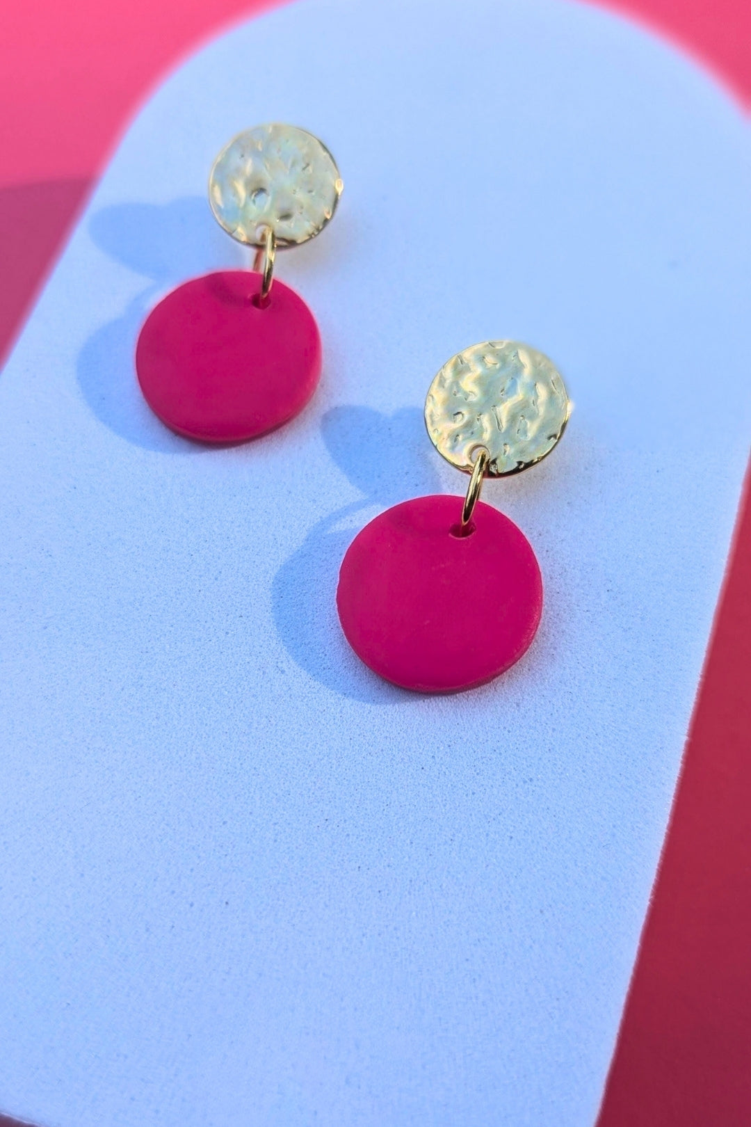 Boucles d'oreilles Soda Fuchsia - Collection Les Éclatées