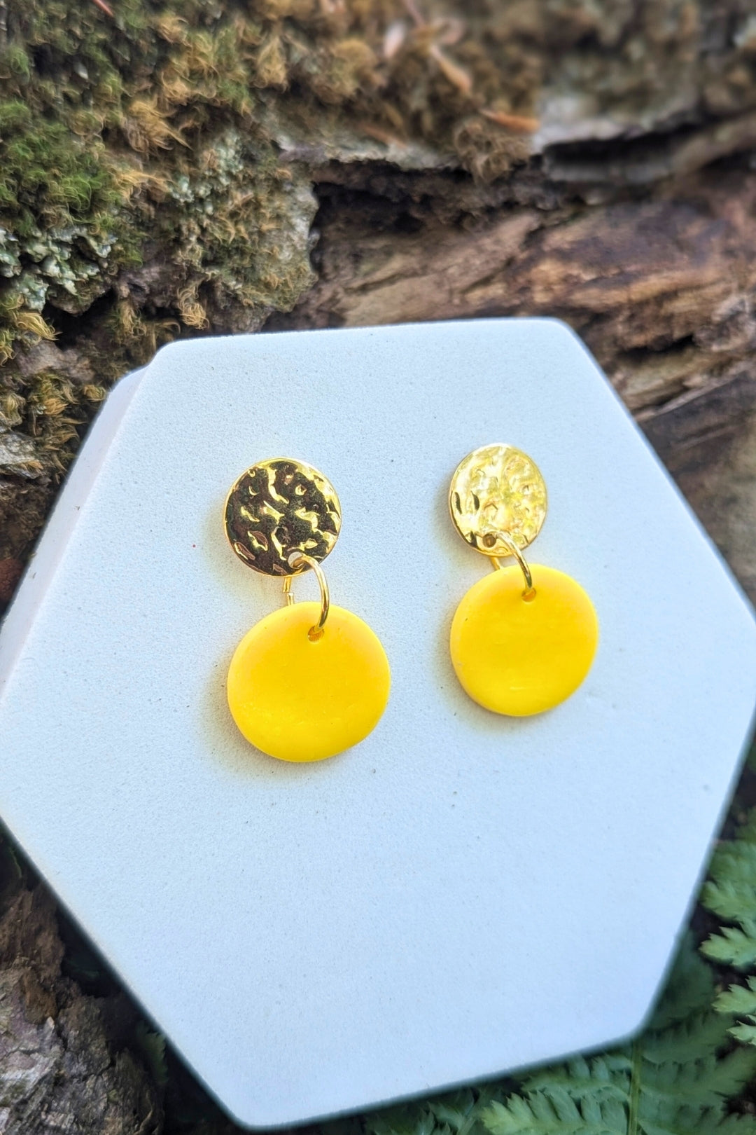 Boucles d'oreilles Soda Jaune - Collection Les Éclatées