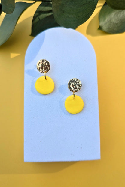 Boucles d'oreilles Soda Jaune - Collection Les Éclatées