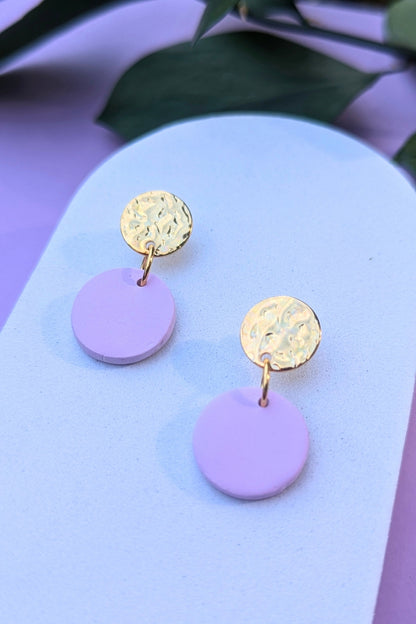 Boucles d'oreilles Soda Lilas - Collection Les Éclatées