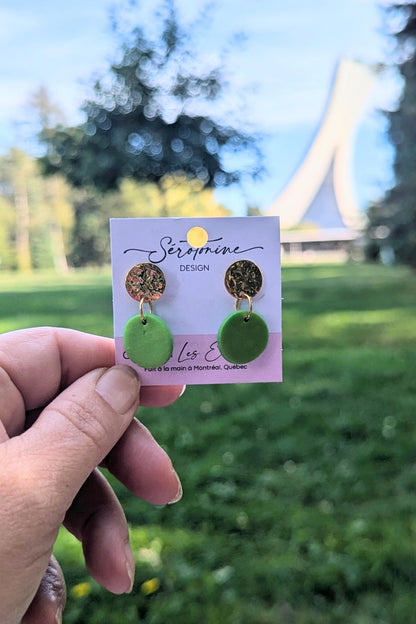 Boucles d'oreilles Soda Vert - Collection Les Éclatées
