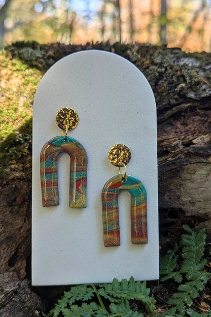 Boucles d'oreilles Flash- mix bleu - Collection Les Éclatées