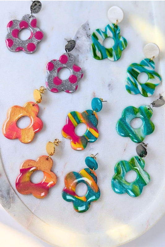 Boucles d'oreilles Flora Pop - Collection Les Éclatées