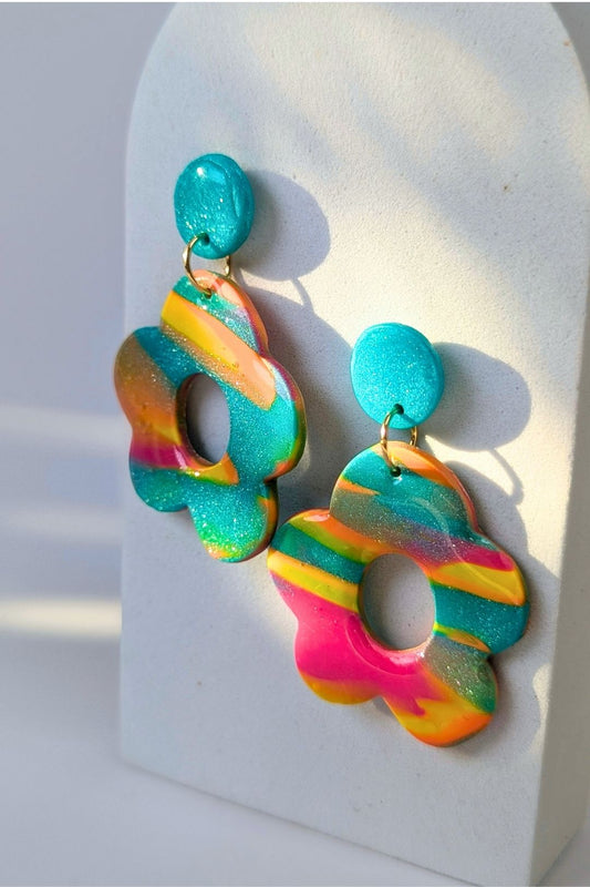 Boucles d'oreilles Flora Pop - Collection Les Éclatées