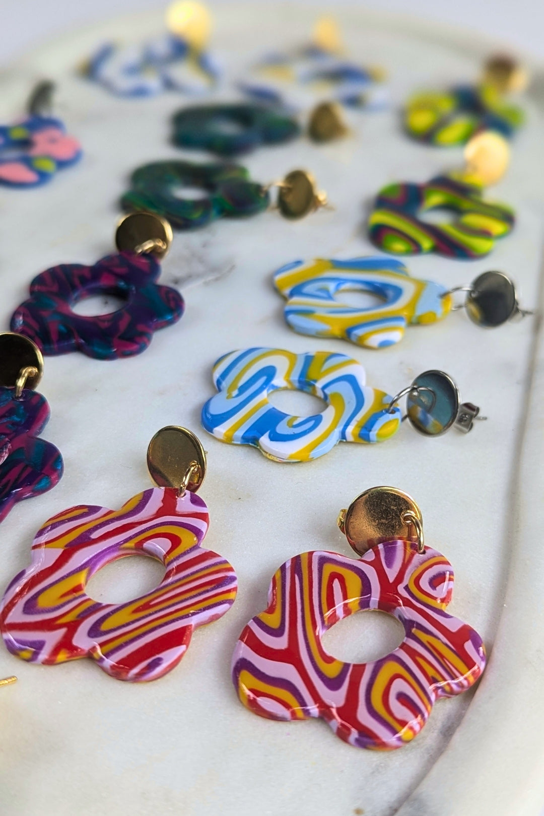 Boucles d'oreilles Flora Pop - Collection Les Éclatées