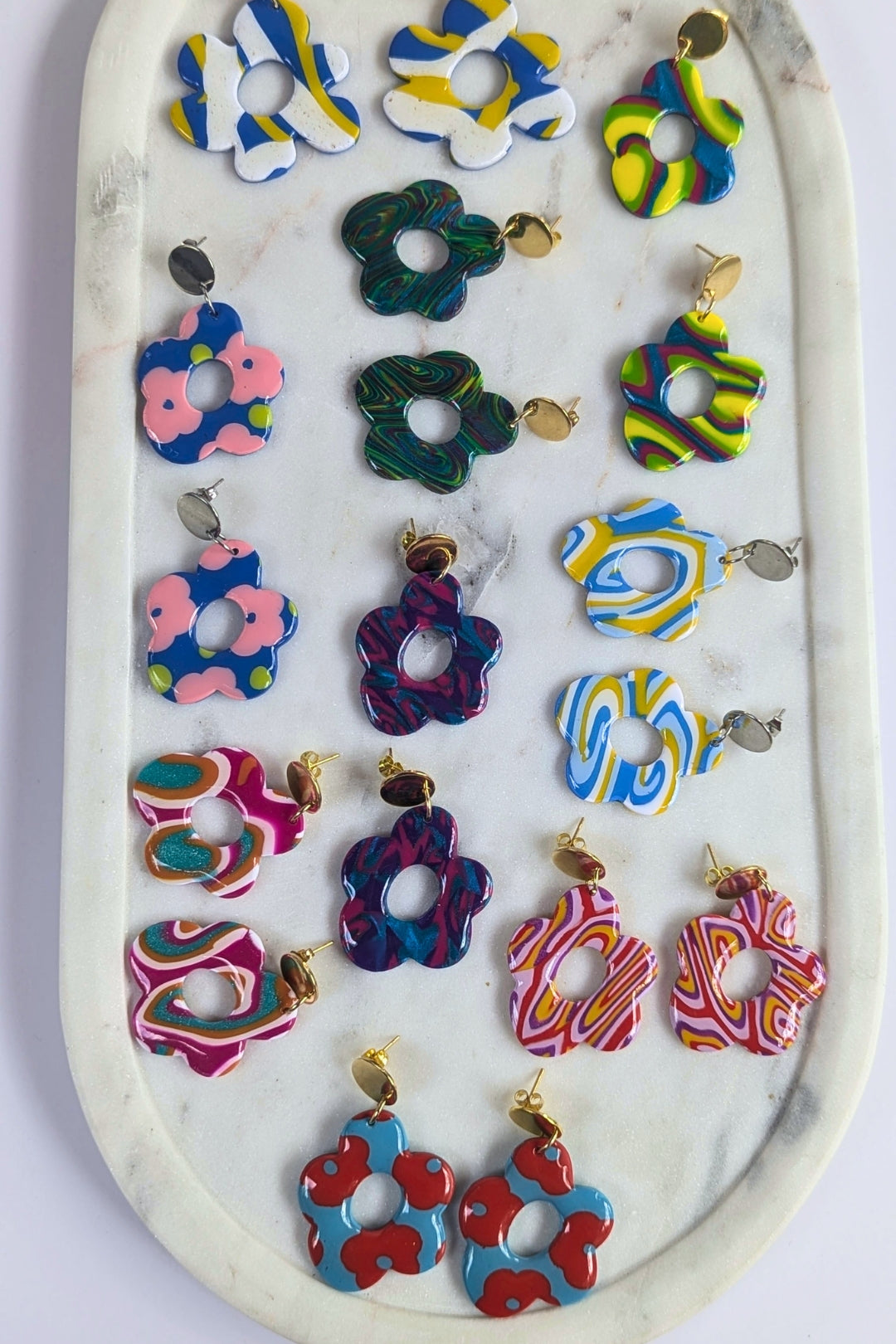 Boucles d'oreilles Flora Pop - Collection Les Éclatées
