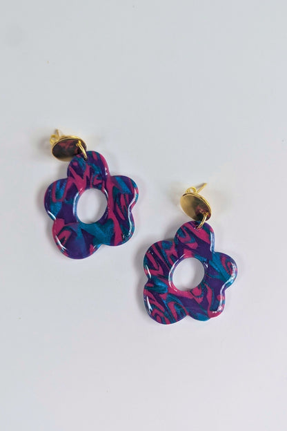 Boucles d'oreilles Flora Pop - Collection Les Éclatées