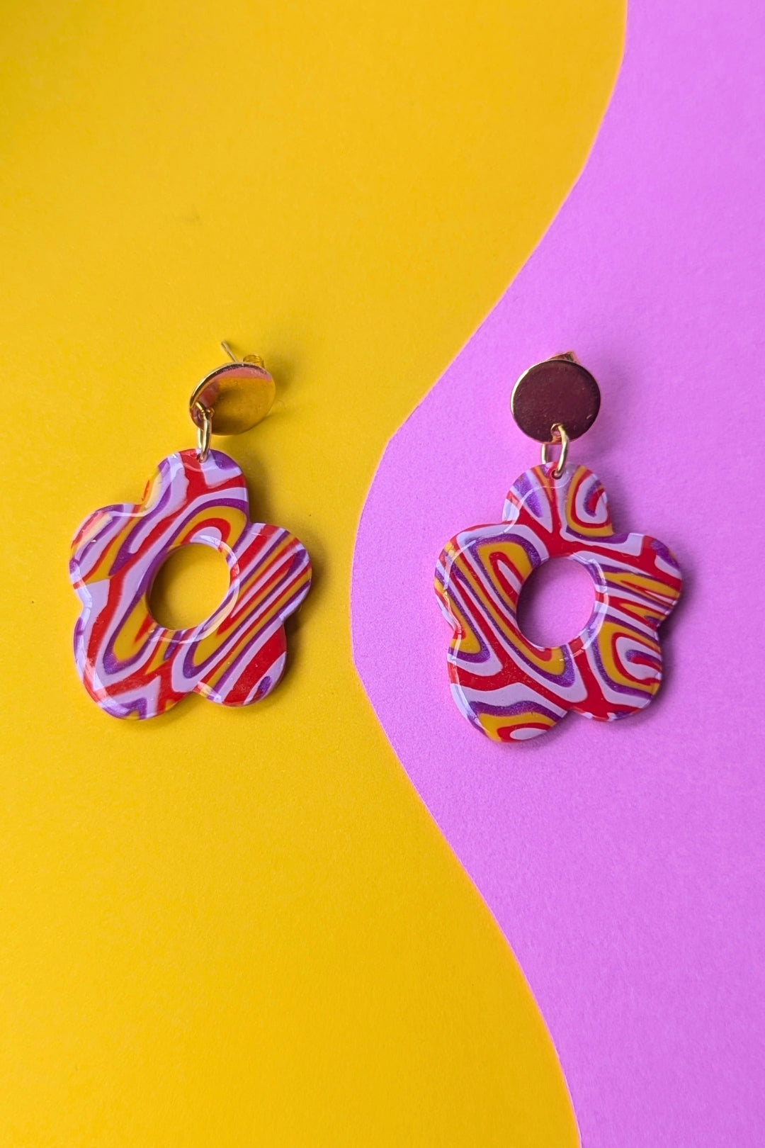 Boucles d'oreilles Flora Pop - Collection Les Éclatées