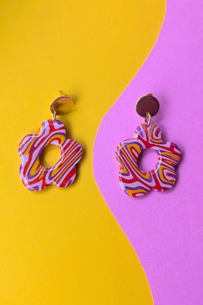 Boucles d'oreilles Flora Pop - Collection Les Éclatées