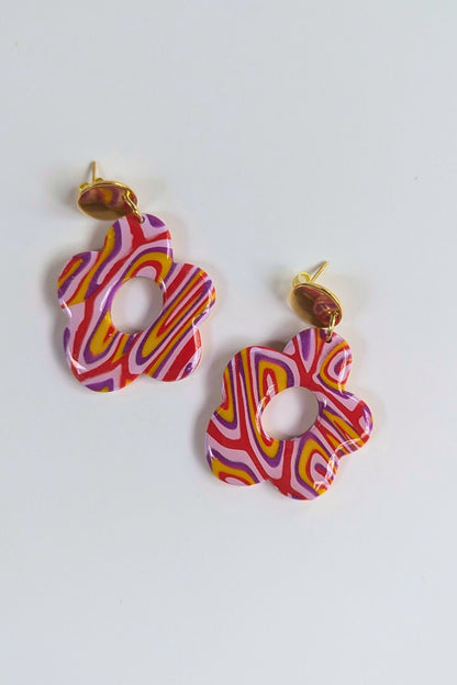 Boucles d'oreilles Flora Pop - Collection Les Éclatées