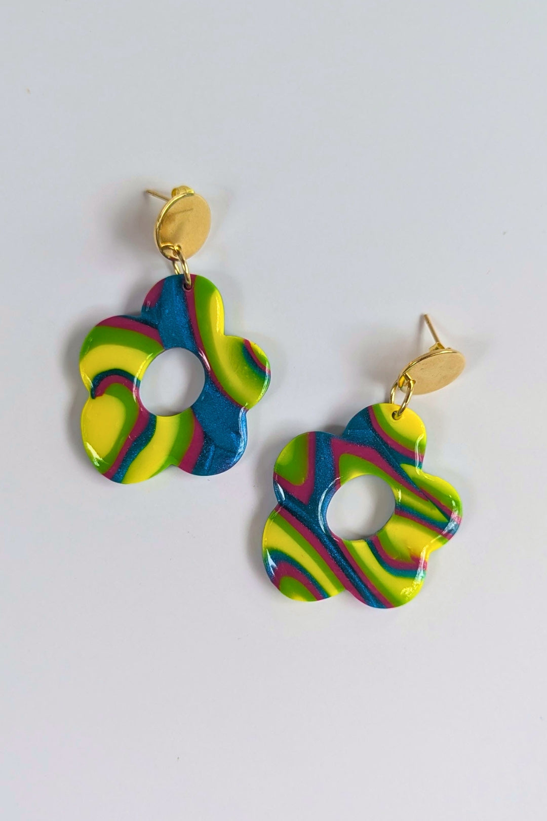 Boucles d'oreilles Flora Pop - Collection Les Éclatées