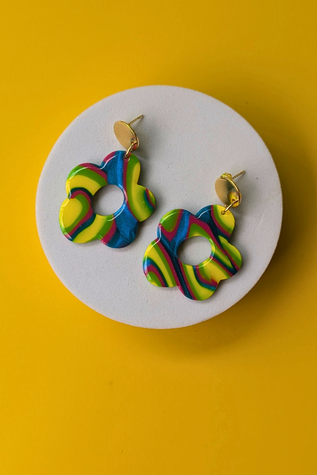 Boucles d'oreilles Flora Pop - Collection Les Éclatées
