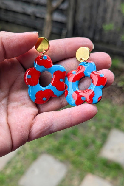 Boucles d'oreilles Flora Pop - Collection Les Éclatées