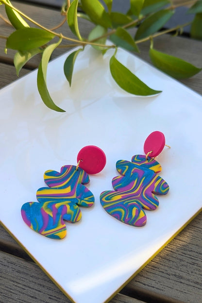 Boucles d'oreilles Folie Arc-en-ciel  - Collection Les Éclatées