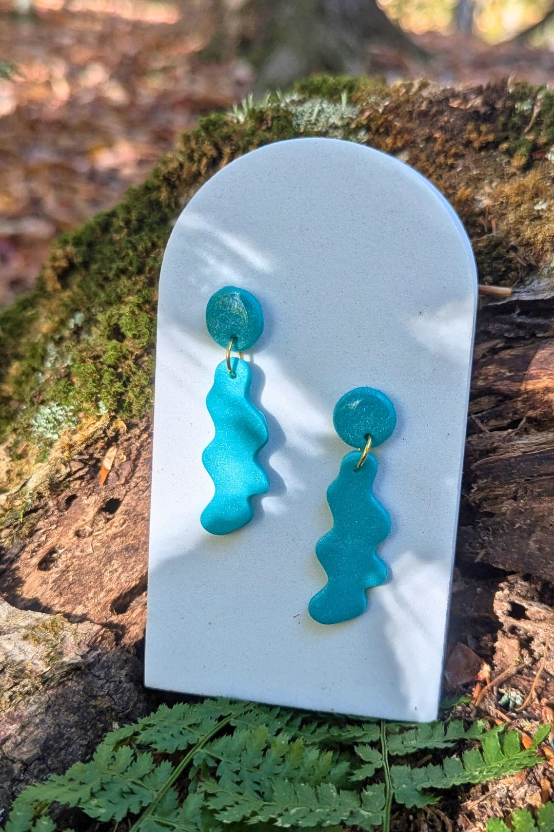 Boucles d'oreilles Vibe - Turquoise - Collection Les Éclatées