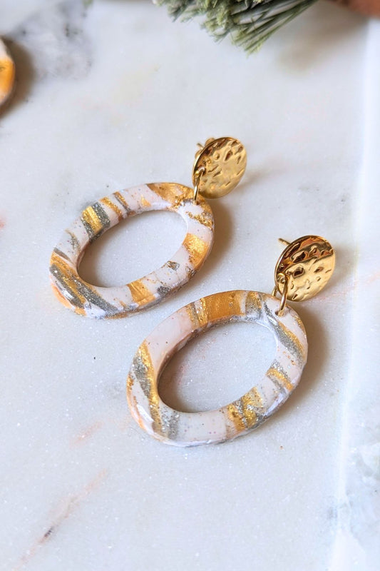 Boucles d'oreilles Formes - Ovale - Collection Les Éclatées