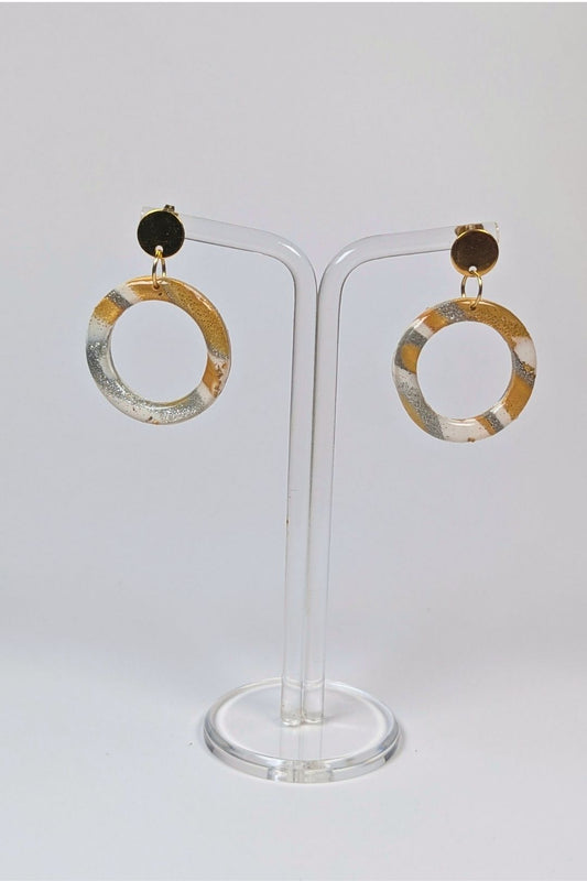 Boucles d'oreilles Formes - Rond - Collection Les Éclatées