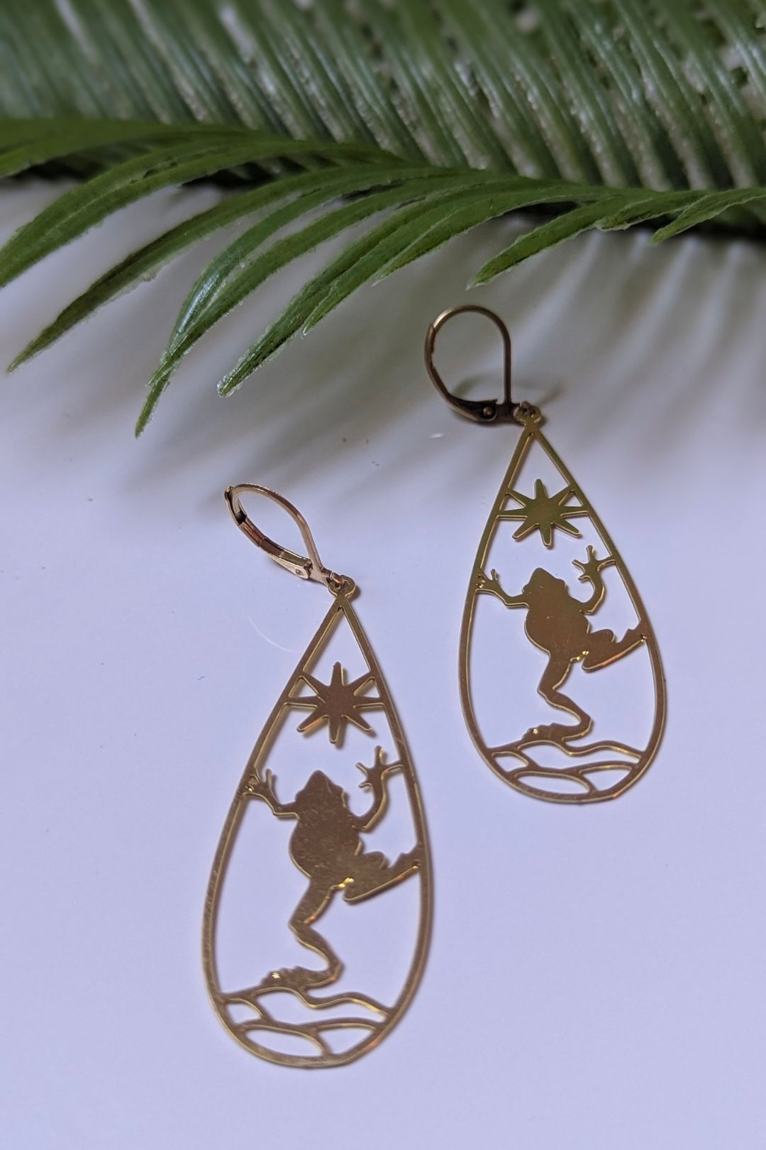 Boucles d'oreilles Grenouille étoile - Collection Harmonie