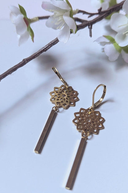 Boucles d'oreilles Mandala pointes - Collection Harmonie