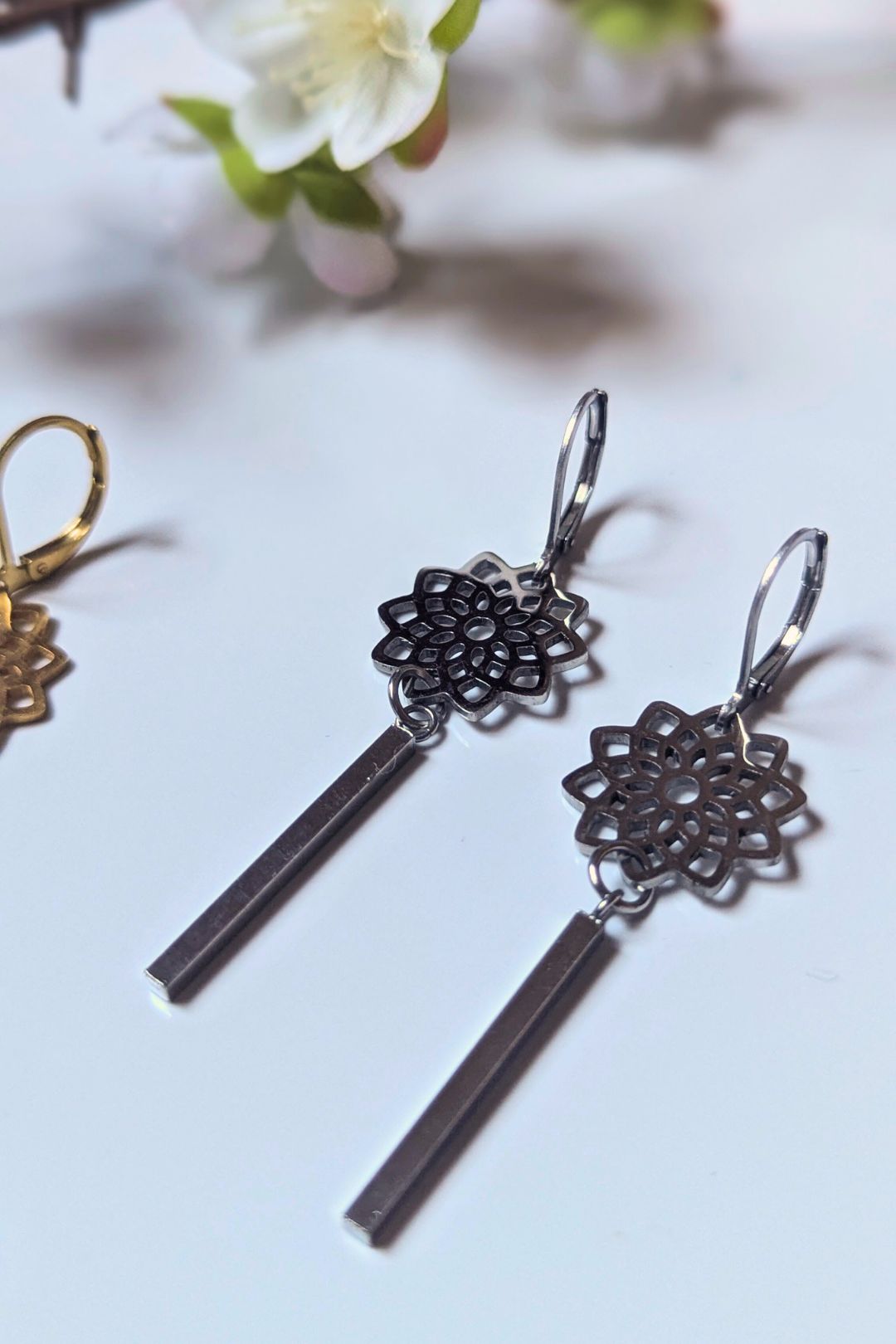 Boucles d'oreilles Mandala pointes - Collection Harmonie