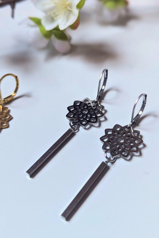 Boucles d'oreilles Mandala pointes - Collection Harmonie