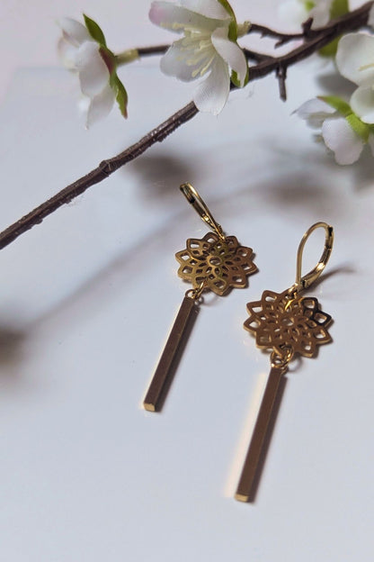 Boucles d'oreilles Mandala pointes - Collection Harmonie