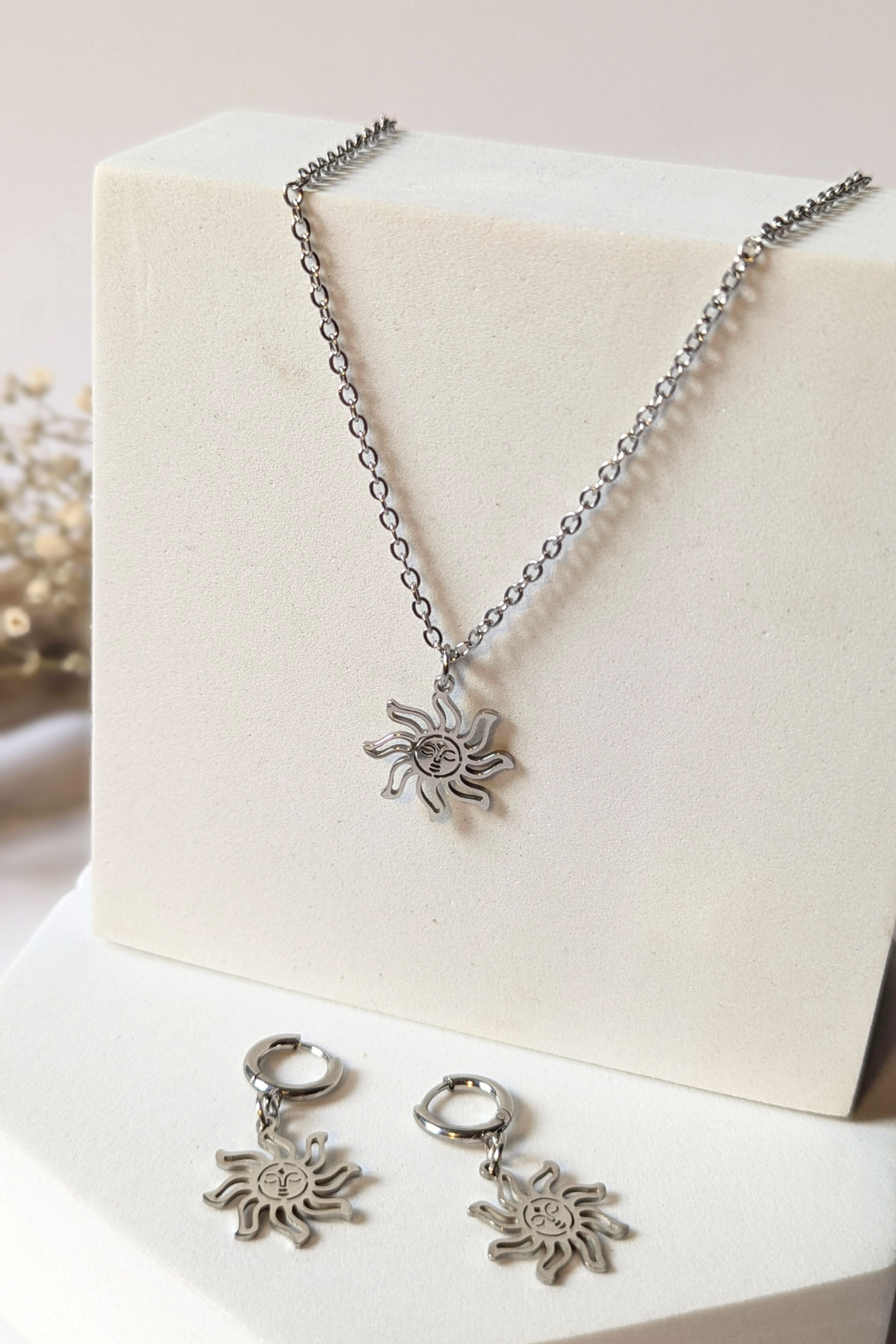 Collier soleil visage - Collection Harmonie