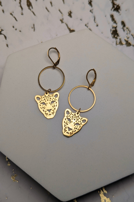 Boucles d'oreilles Panthère - Collection Harmonie