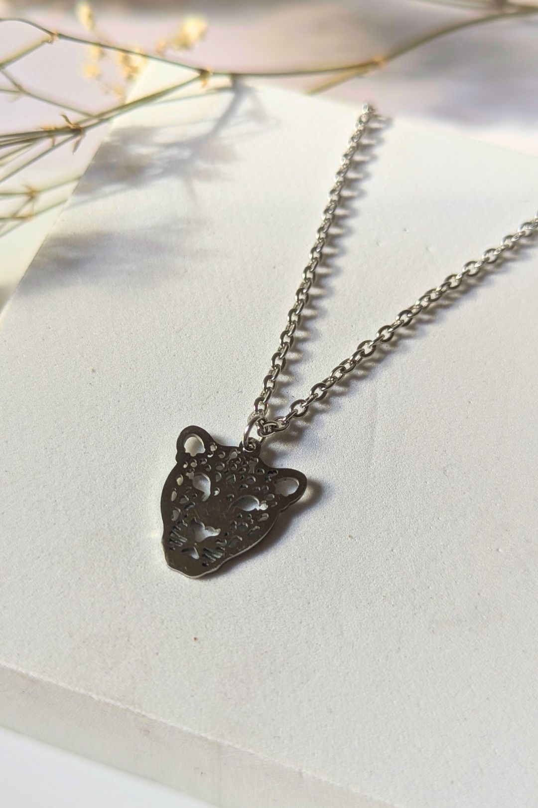 Collier Panthère acier inoxydable - Collection Harmonie