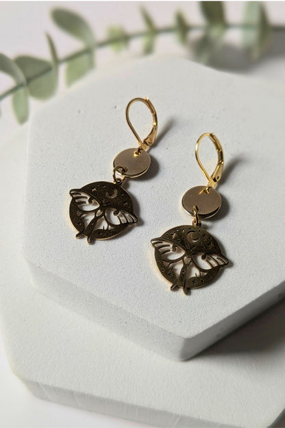 Boucles d'oreilles Luna Papillon - Collection Harmonie