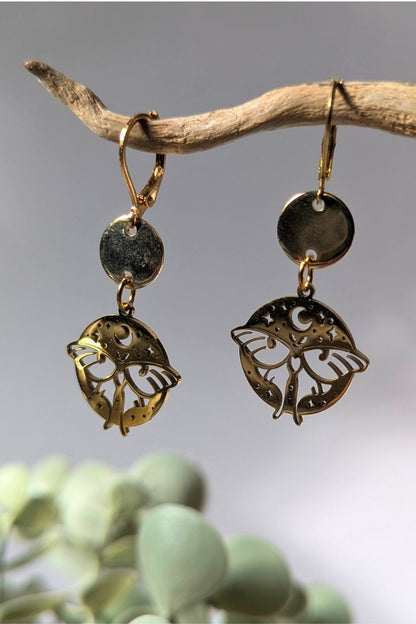 Boucles d'oreilles Luna Papillon - Collection Harmonie
