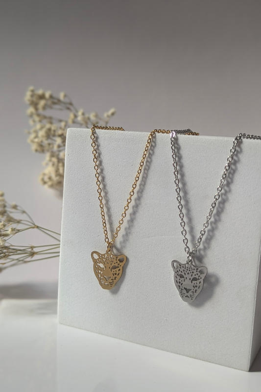 Collier Panthère acier inoxydable - Collection Harmonie