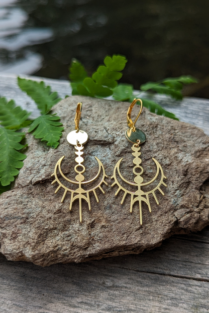 Boucles d'oreilles Eclipse lunaire Or Boucle d'oreilles by Sérotonine Design | Roxy Lama