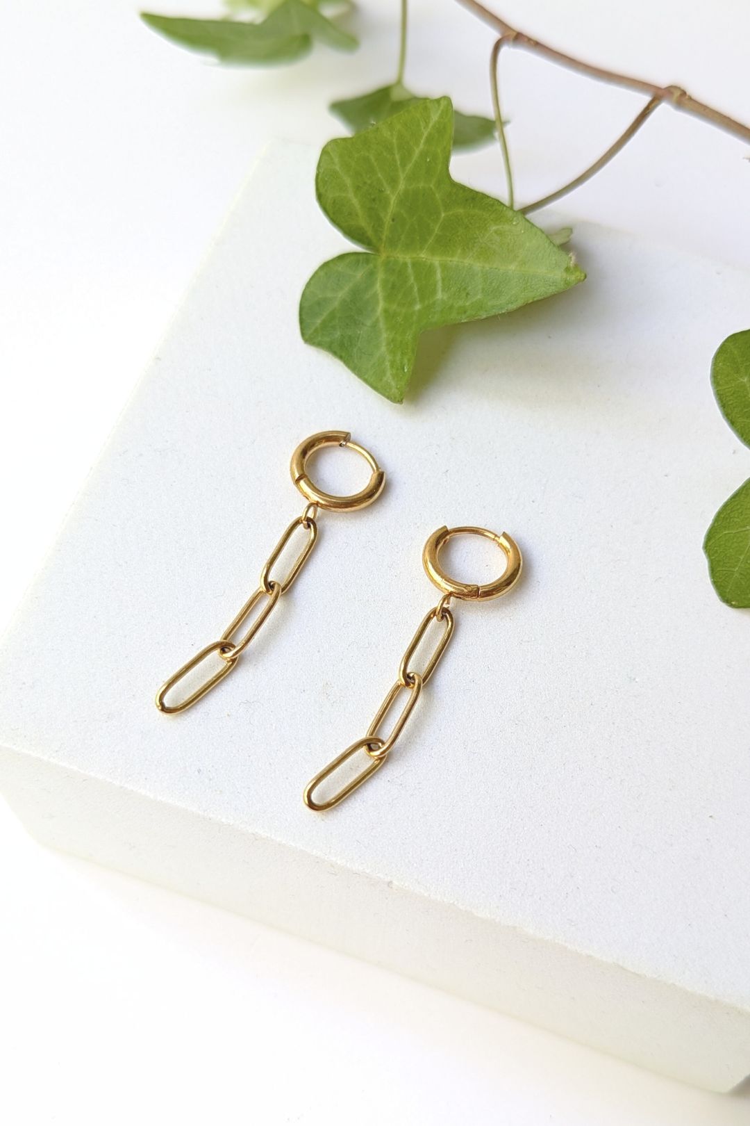 SEROTONINE DESIGN Collection Harmonie — Boucles d'oreilles chaîne symbiose Or Bracelet by Sérotonine Design | Roxy Lama