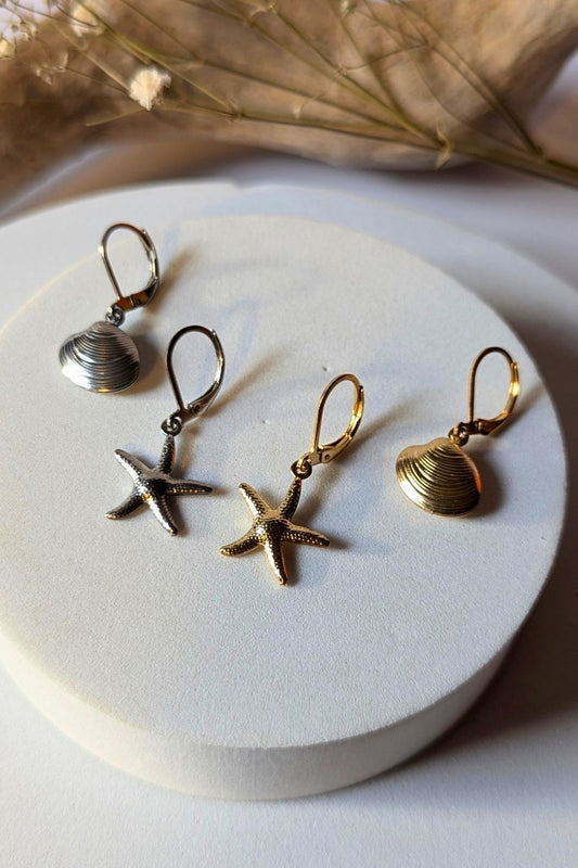 SEROTONINE DESIGN Collection Harmonie — Boucles d'oreilles petits coquillages Boucle d'oreilles by Sérotonine Design | Roxy Lama