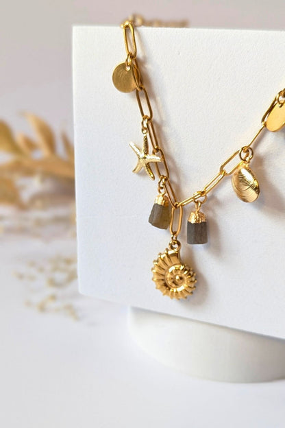 SEROTONINE DESIGN Collection Harmonie — Collier "La Mer" 7 breloques Collier by Sérotonine Design | Roxy Lama